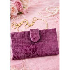 Purple Textured Clutch by Urban Expressions | Chain Strap Purse